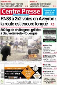 Portada de Centre Presse (Francia)