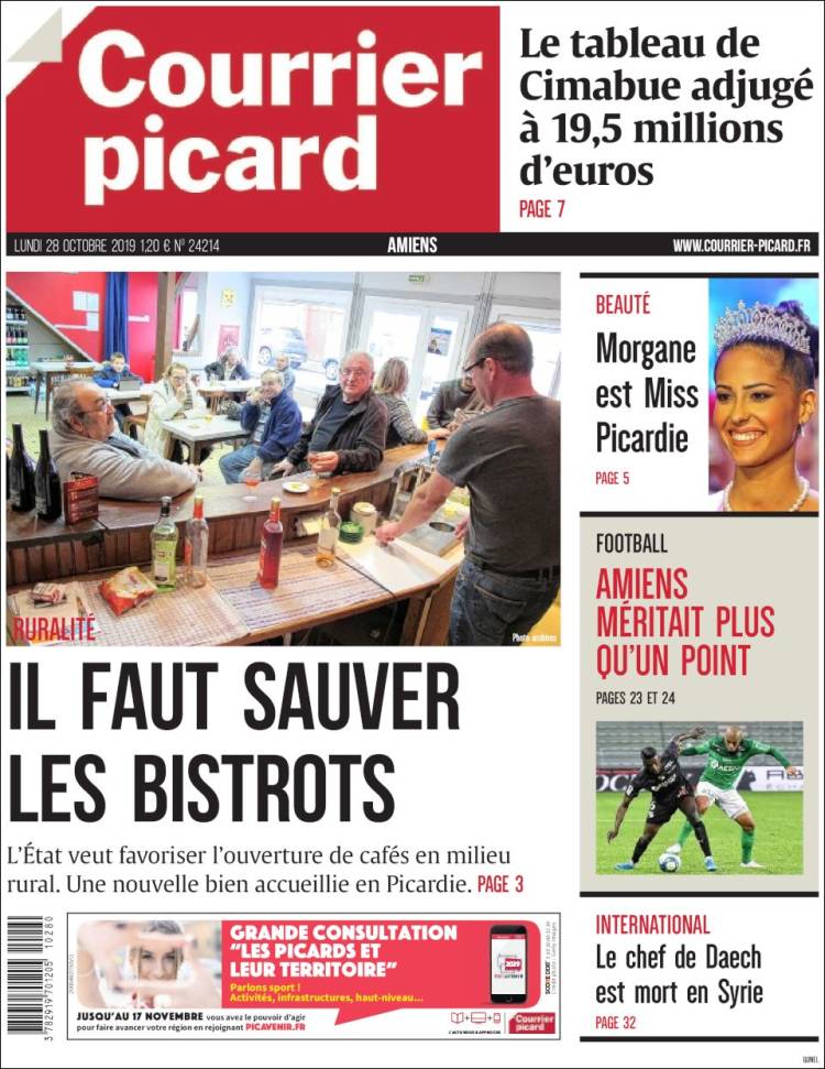 Portada de Courrier Picard (Francia)
