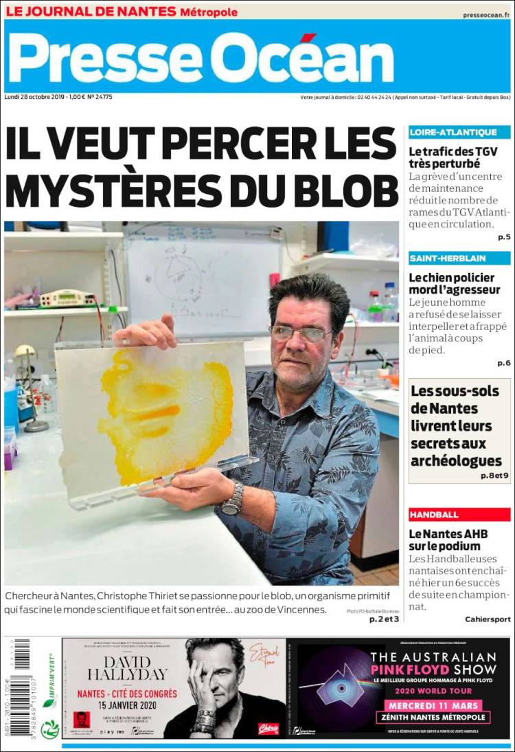 Portada de Presse Ocean (Francia)