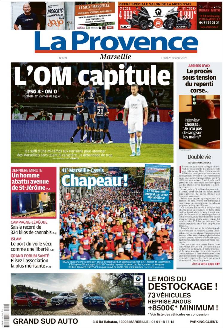 Portada de La Provence (Francia)
