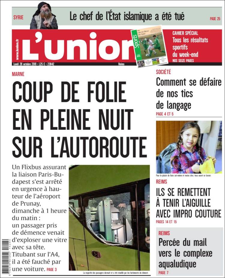 Portada de L'Union (Francia)