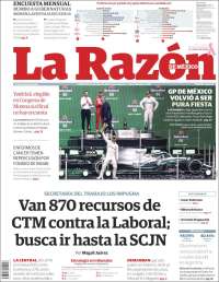 Portada de La Razón (M&eacute;xico)