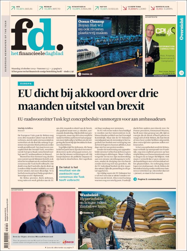 Portada de Het Financieele Dagblad (Pa&iacute;ses Bajos)