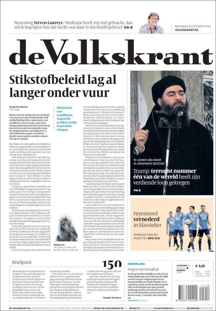 Portada de De Volkskrant (Netherlands)