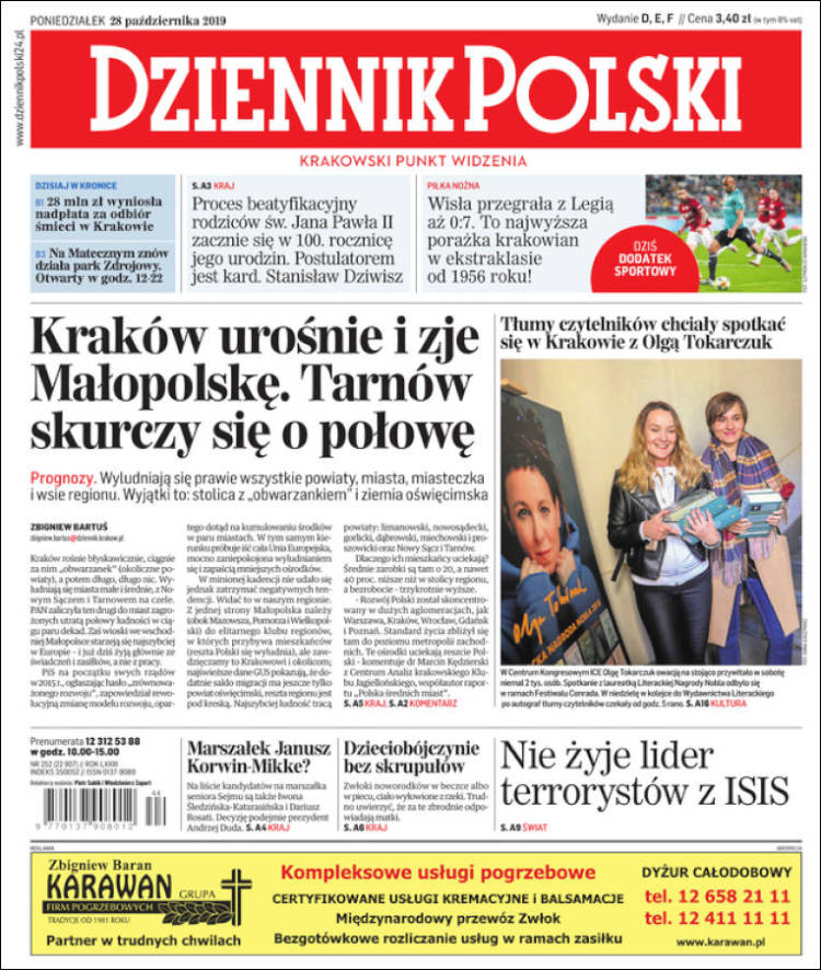 Portada de Dziennik (Polonia)