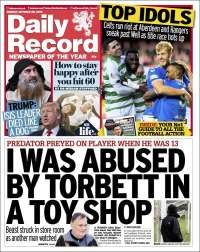 Portada de Daily Record (Reino Unido)