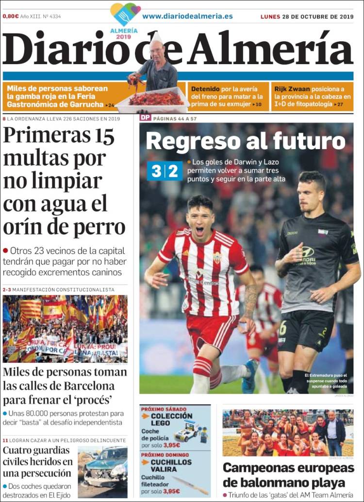 Portada de Diario de Almería (España)