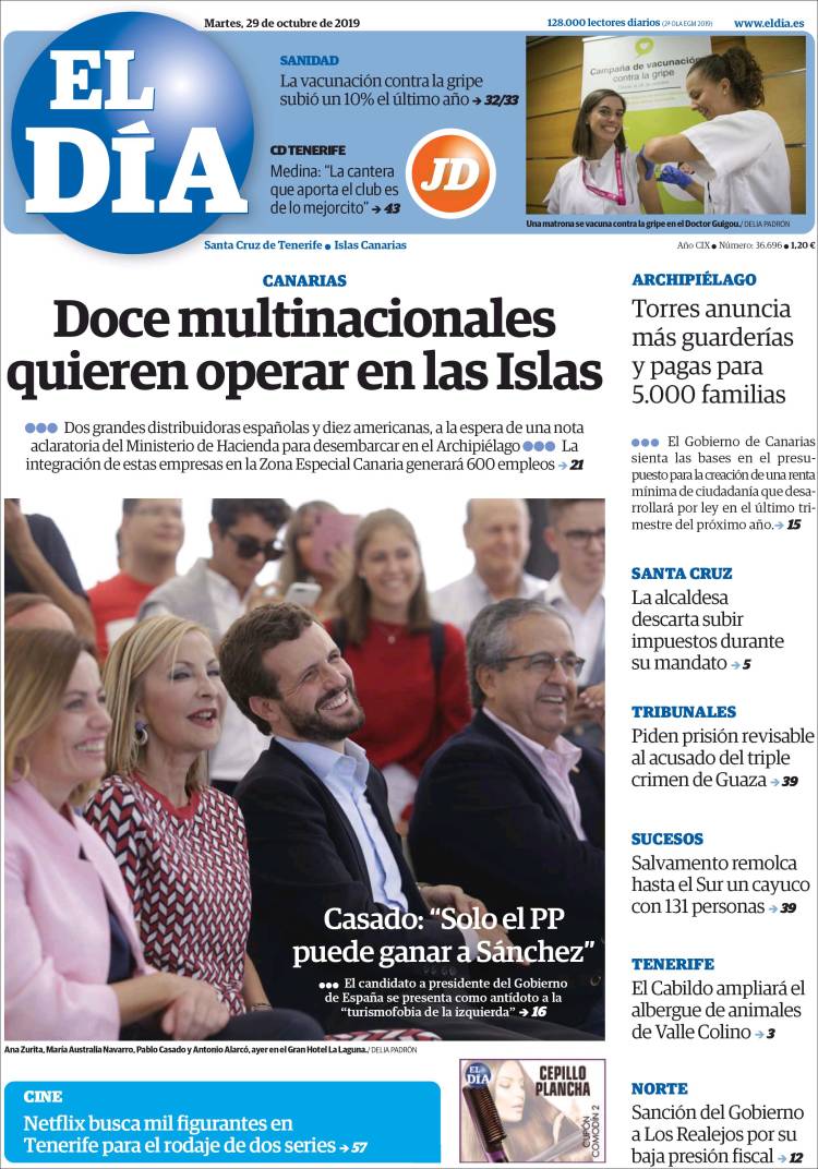 Portada de El Día (España)