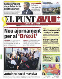 Portada de El Punt Avui - Girona (España)