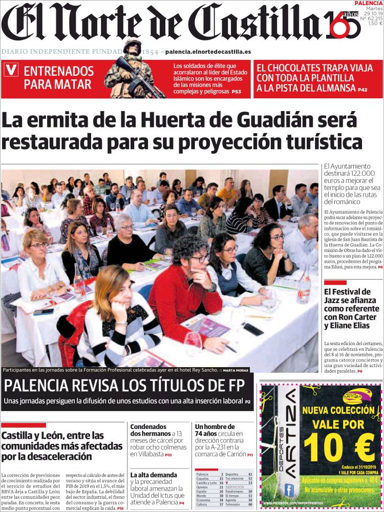 Portada de Norte de Castilla - Palencia (España)