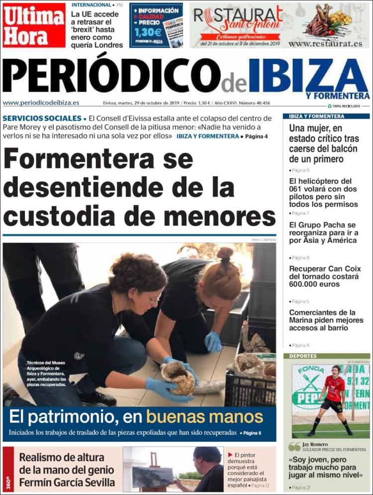 Portada de Periódico de Ibiza (España)