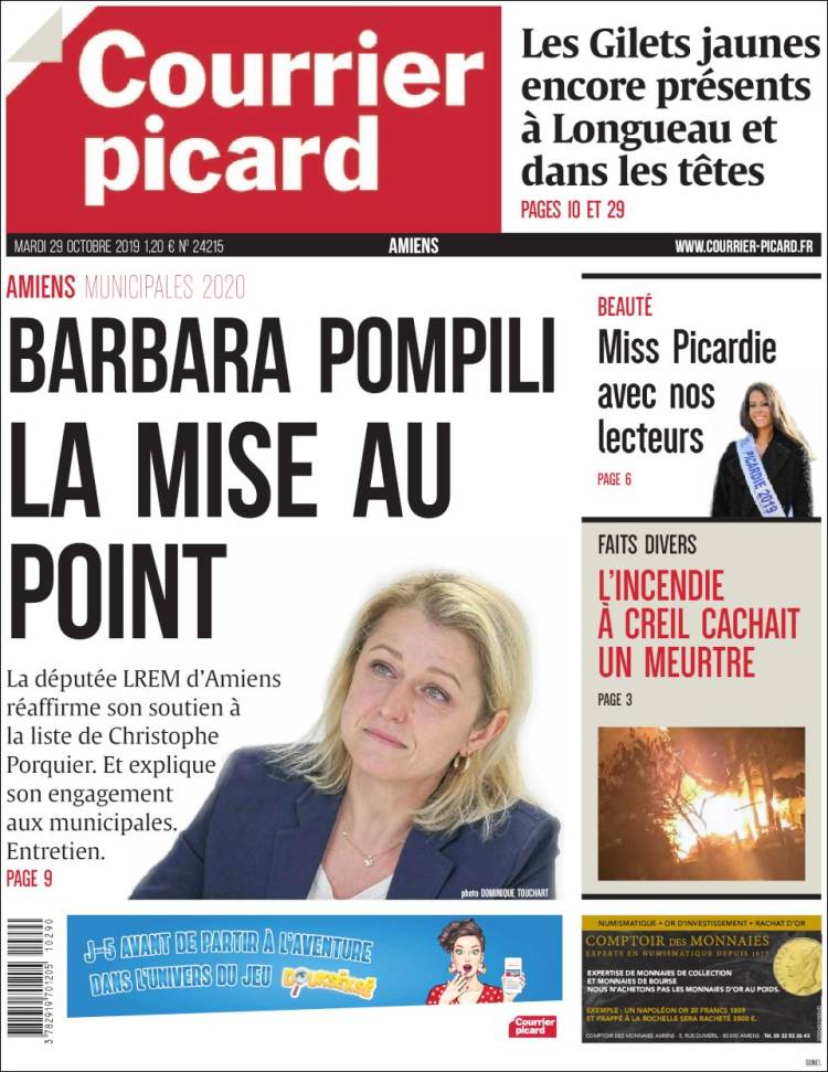 Portada de Courrier Picard (Francia)