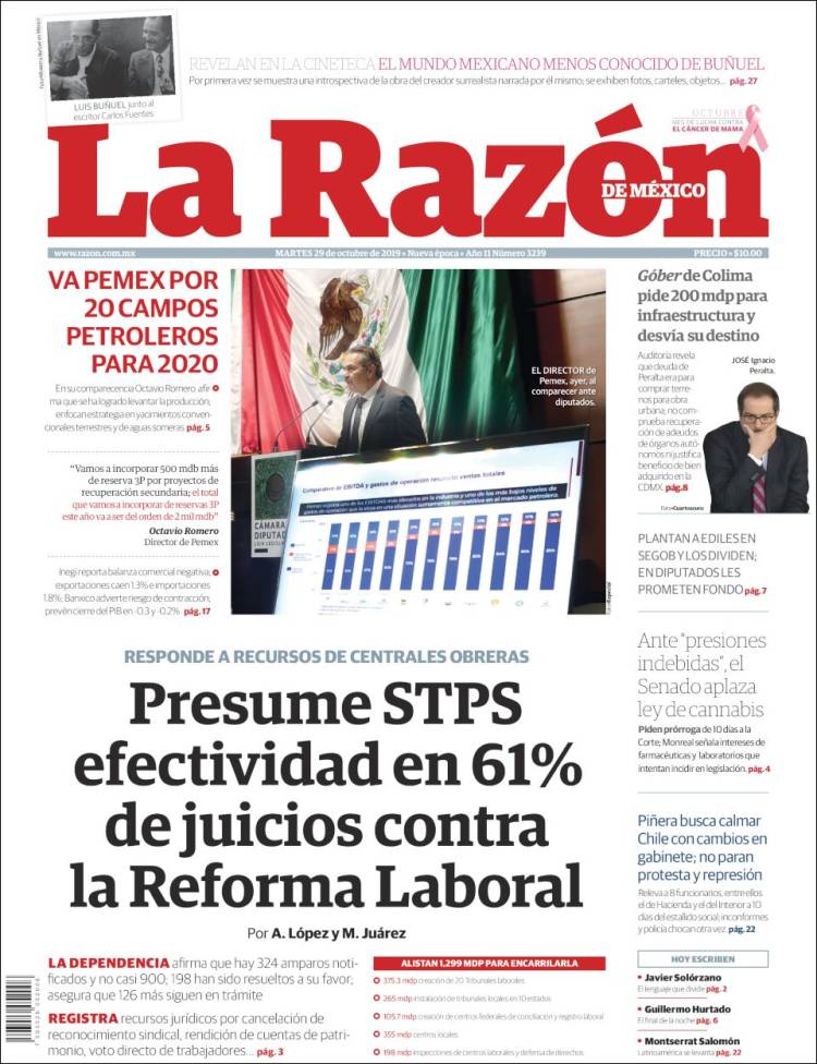 Portada de La Razón (México)