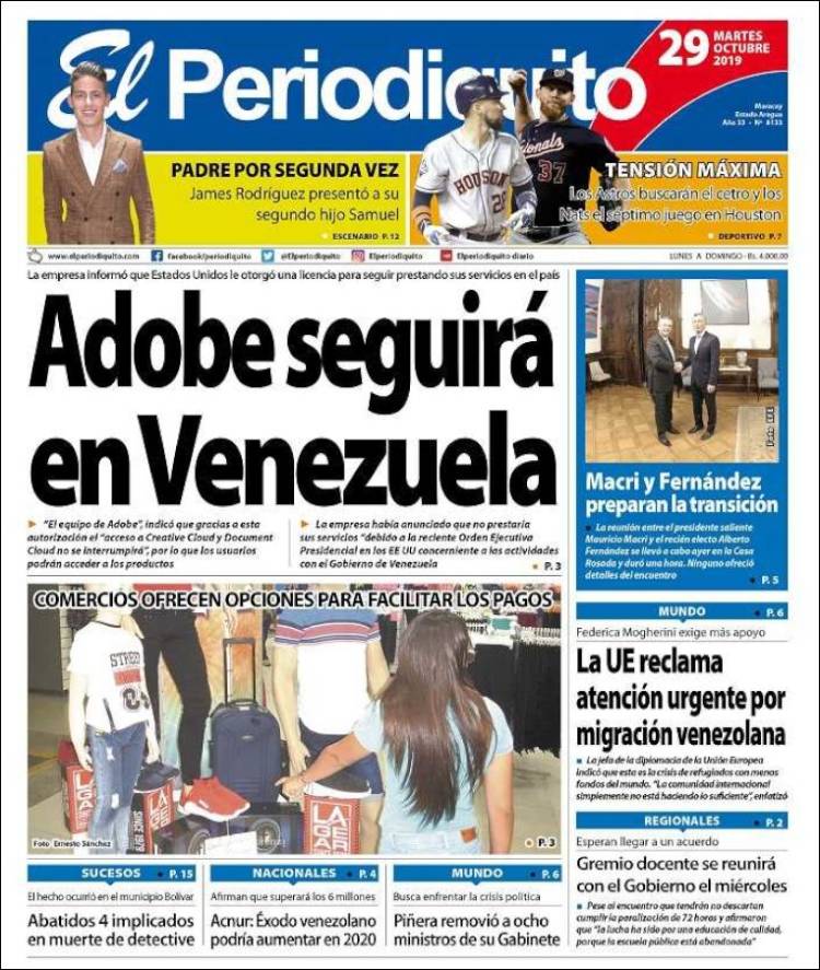 Portada de Periodiquito de Aragua (Venezuela)