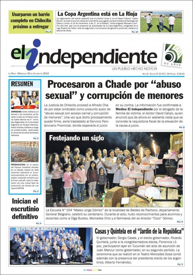 Portada de El Independiente (Argentina)