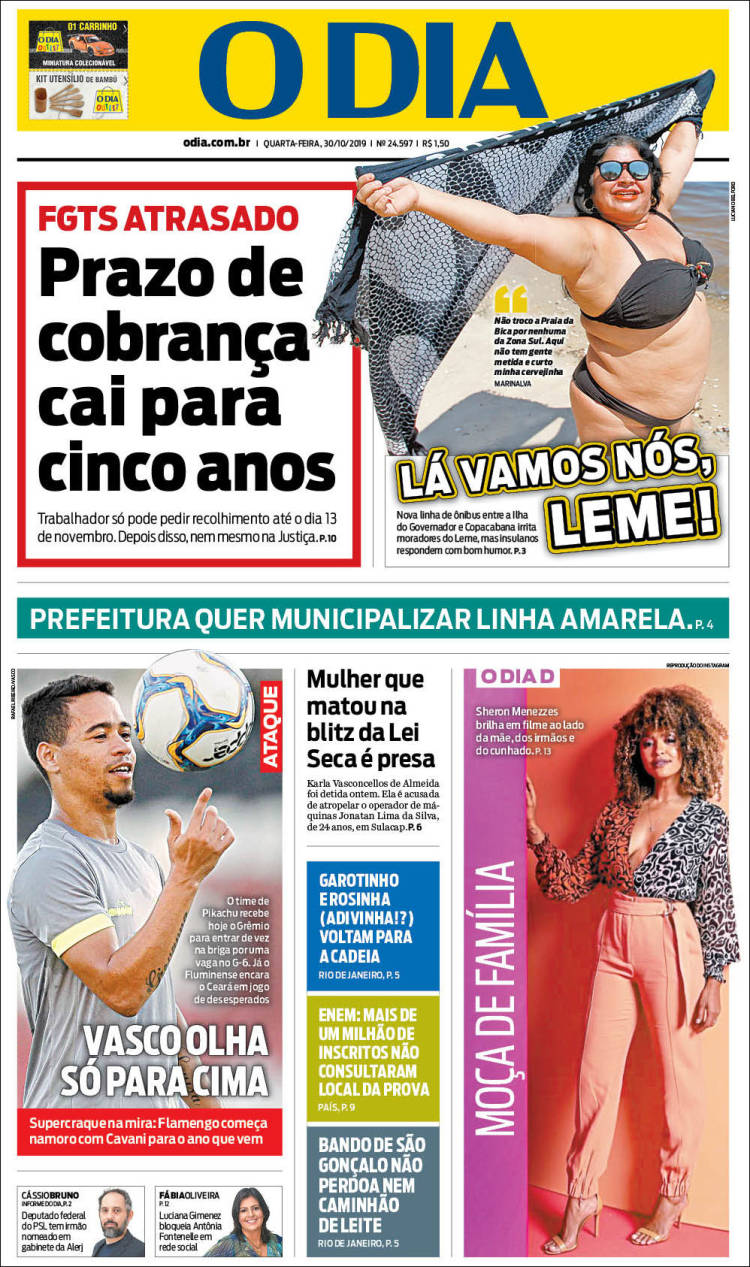 Portada de O Dia (Brasil)