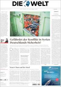 Portada de Die Welt (Alemania)