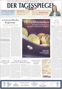 Portada de Der Tagesspiegel (Alemania)