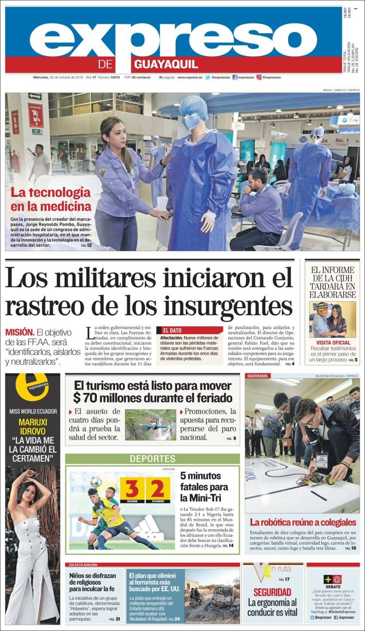 Portada de Expreso (Ecuador)