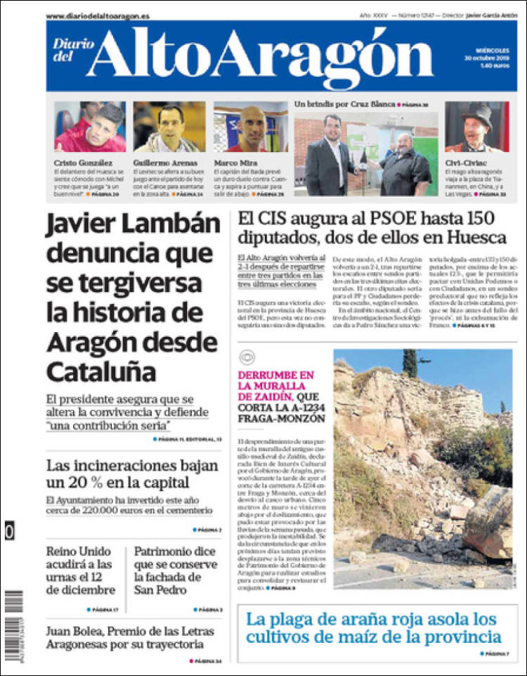 Portada de Diario del AltoAragón (Espa&ntilde;a)