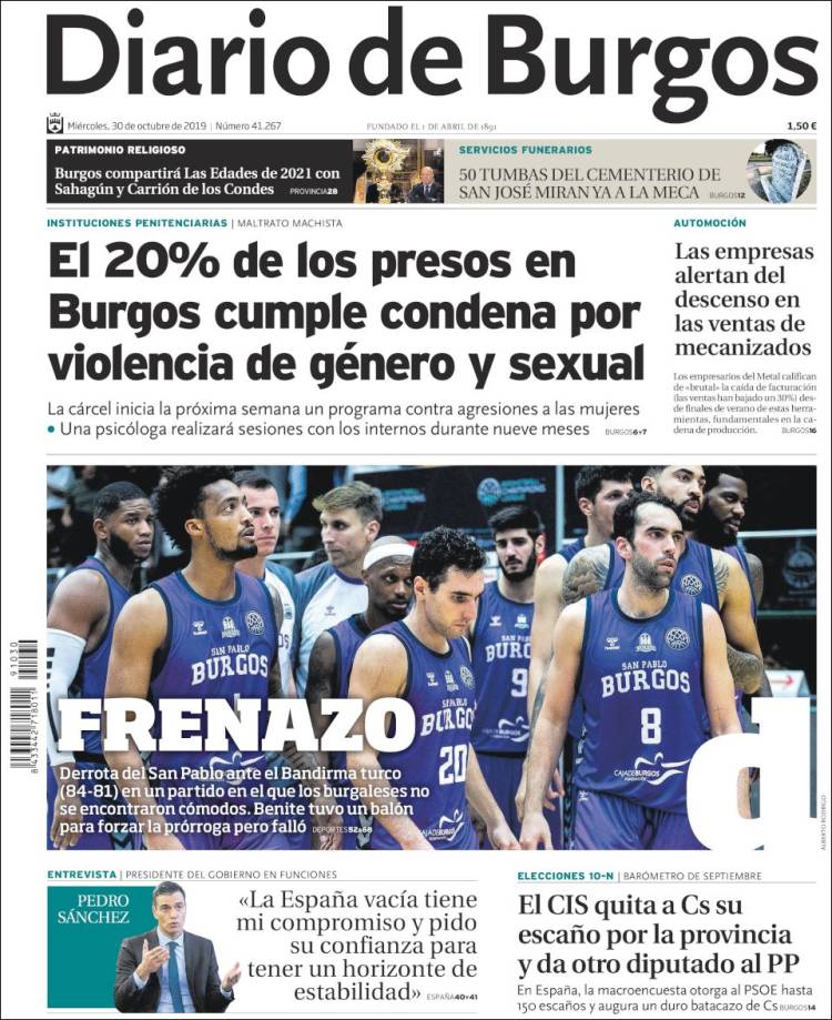 Portada de Diario de Burgos (Espa&ntilde;a)