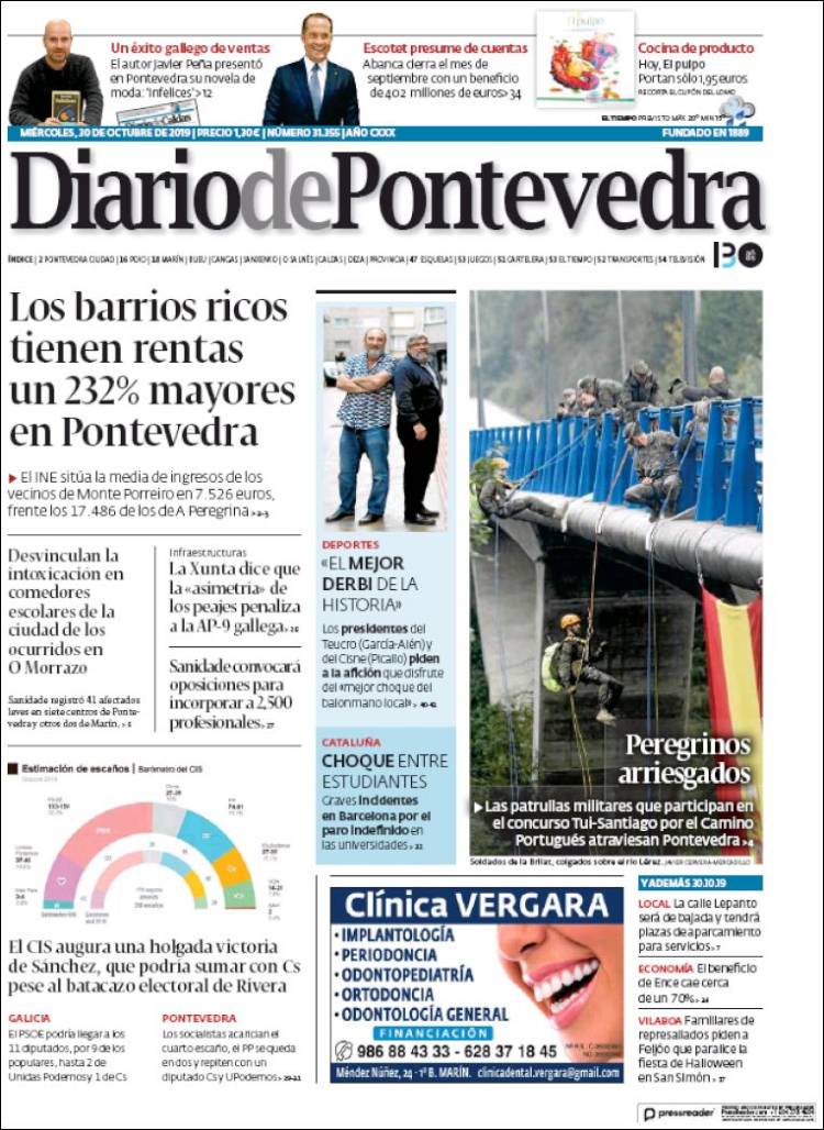 Portada de Diario de Pontevedra (Espa&ntilde;a)
