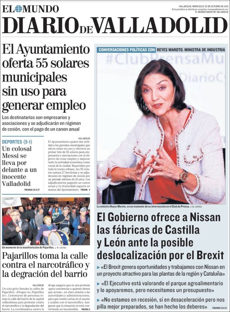 Portada de Diario de Valladolid (Espa&ntilde;a)