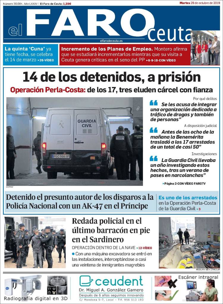 Portada de El Faro de Ceuta (Espa&ntilde;a)