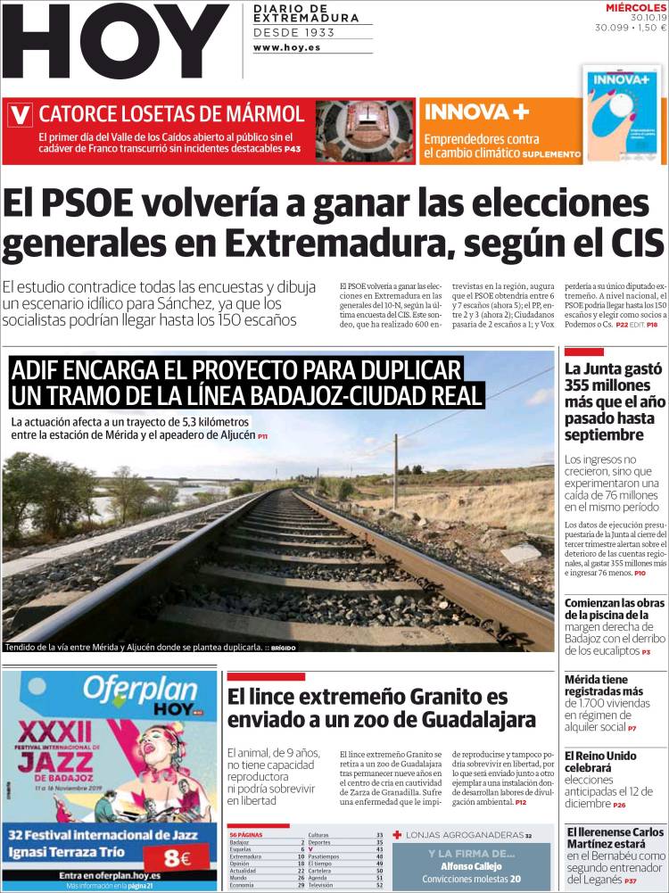 Portada de Hoy - Badajoz (Espa&ntilde;a)