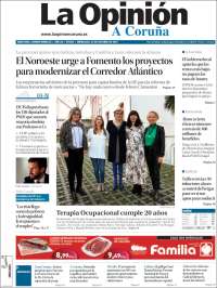 Portada de La Opinión de A Coruña (Espa&ntilde;a)
