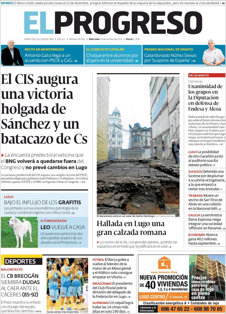 Portada de El Progreso (Espa&ntilde;a)