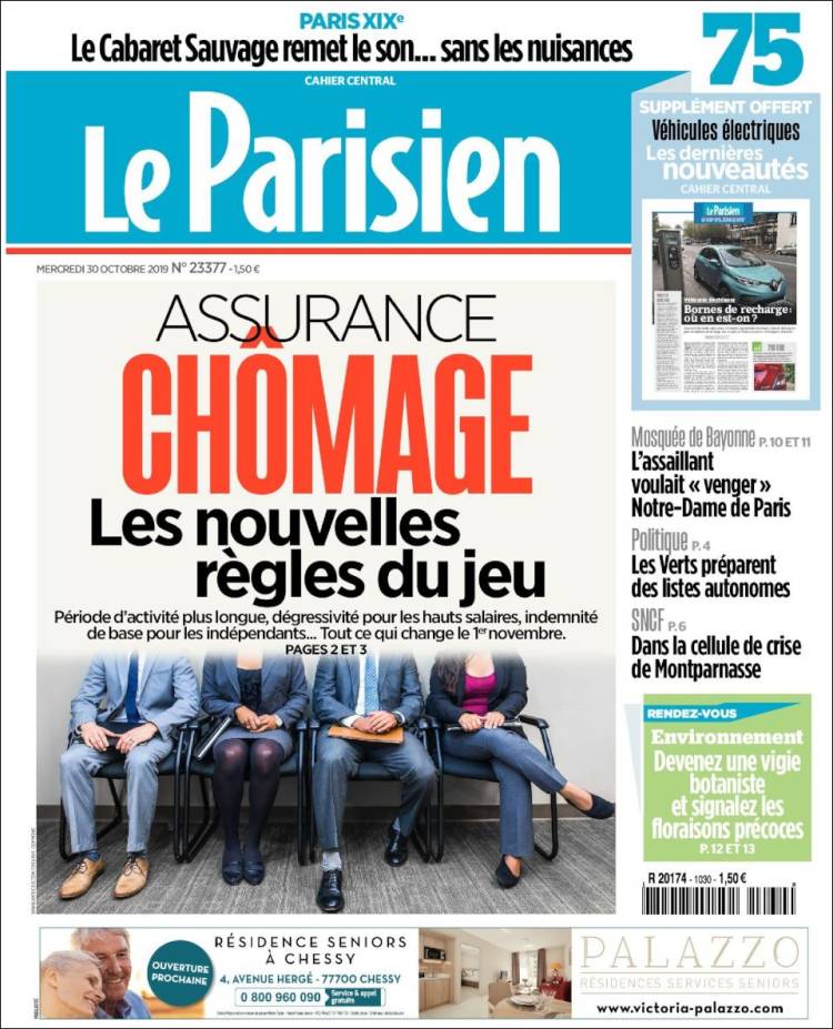 Portada de Le Parisien (Francia)