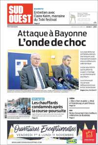 Portada de Sud Ouest (Francia)