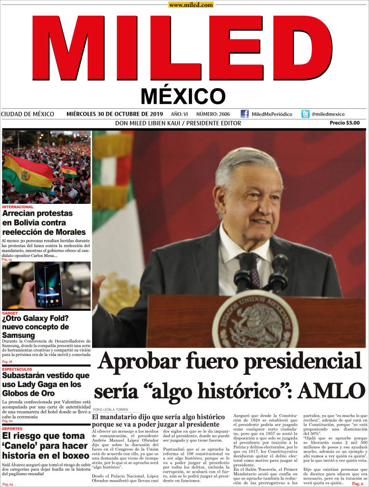 Portada de Miled (México)