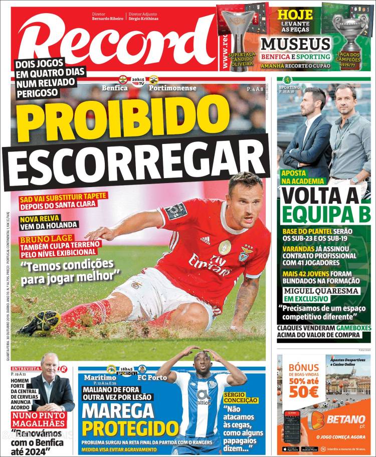 Portada de Record (Portugal)