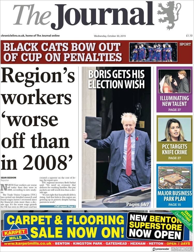 Portada de The Journal (Reino Unido)