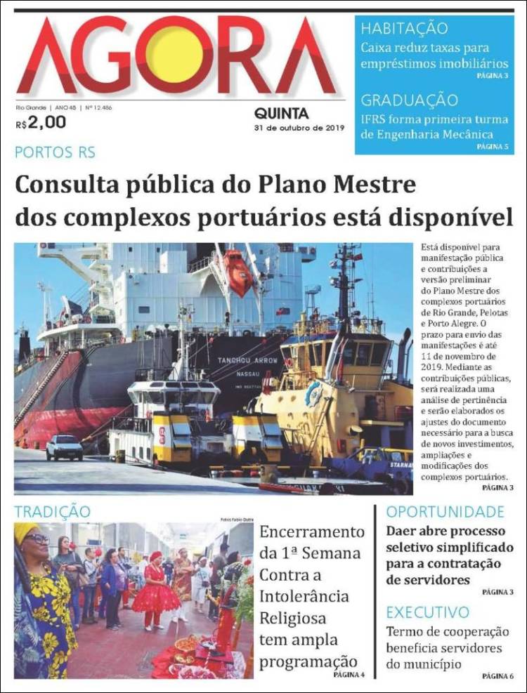 Portada de Jornal Agora (Brasil)
