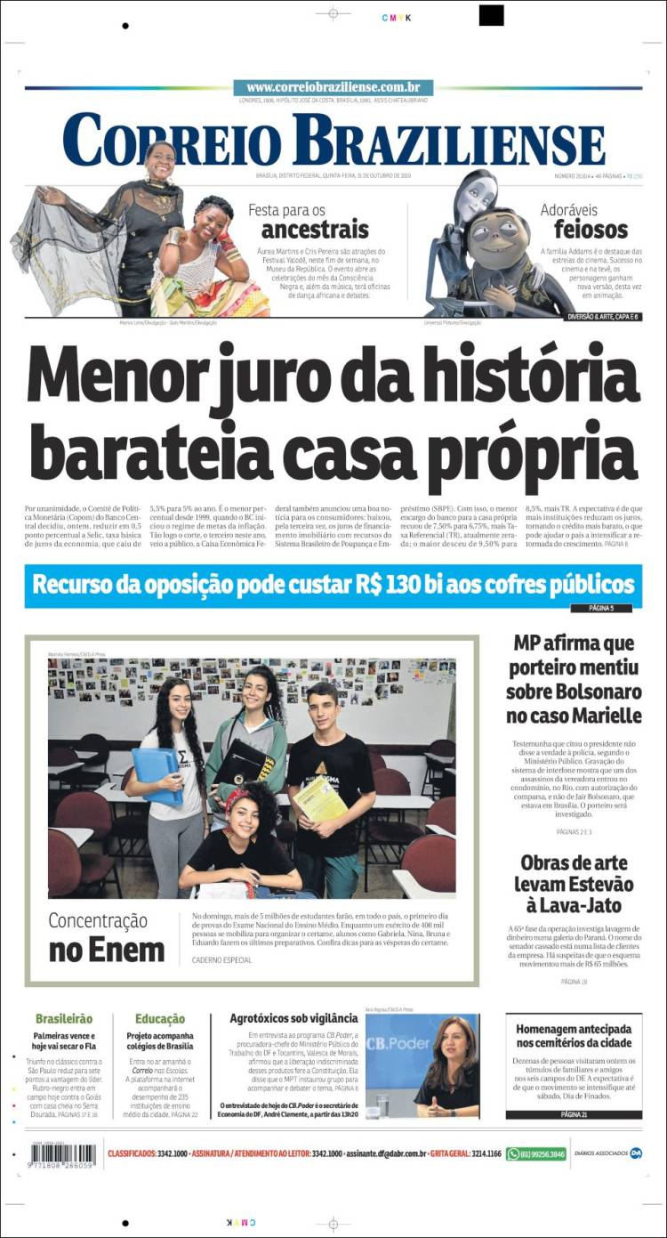 Portada de Correio Braziliense (Brasil)