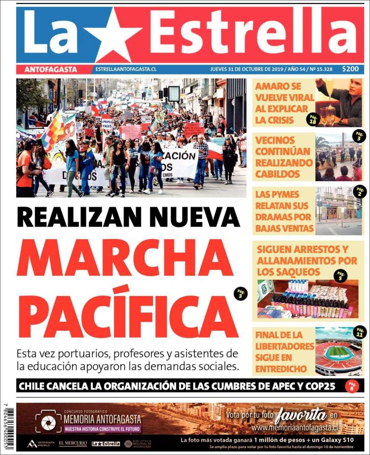 Portada de La Estrella del Norte (Chile)