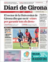 Portada de Diari de Girona (España)