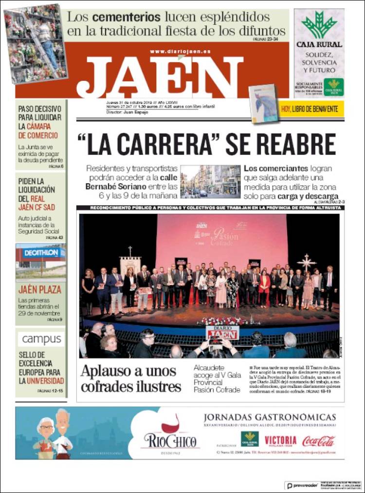 Portada de Diario Jaén (Spain)