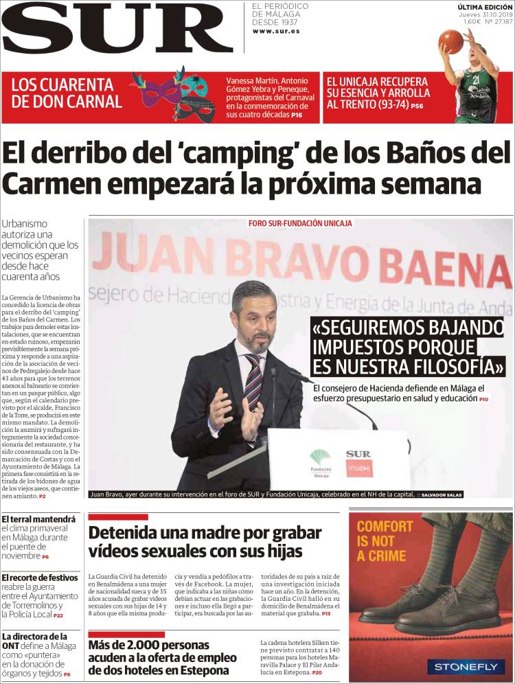 Portada de Diario el Sur (Spain)