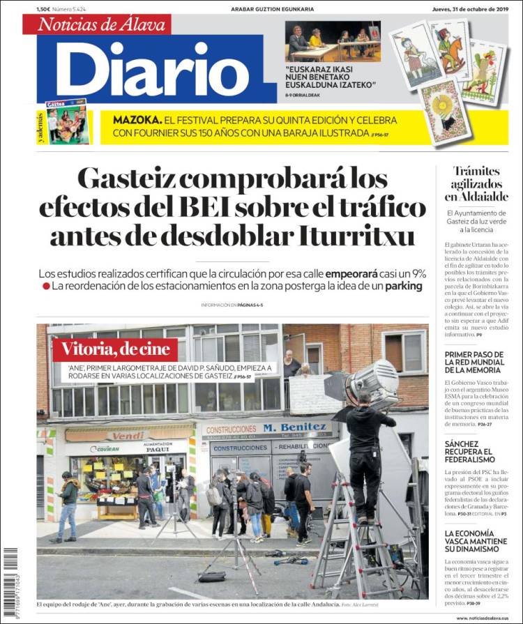 Portada de Noticias de Álava (Spain)