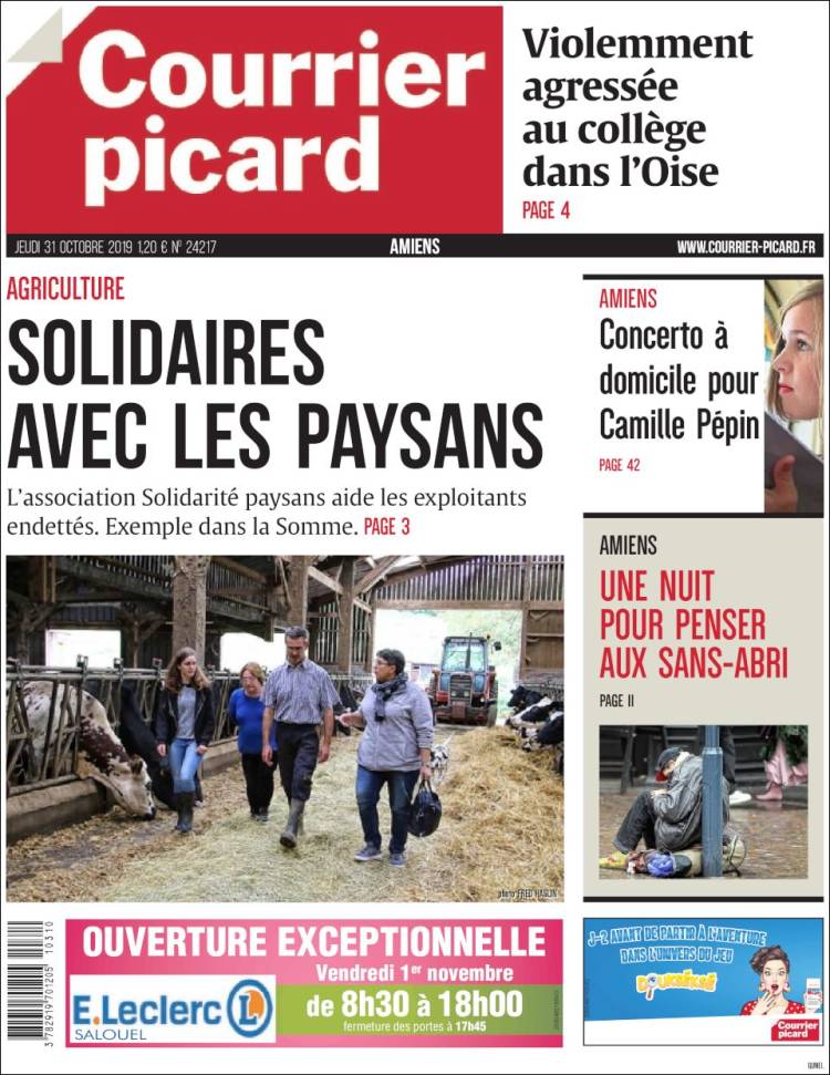 Portada de Courrier Picard (Francia)