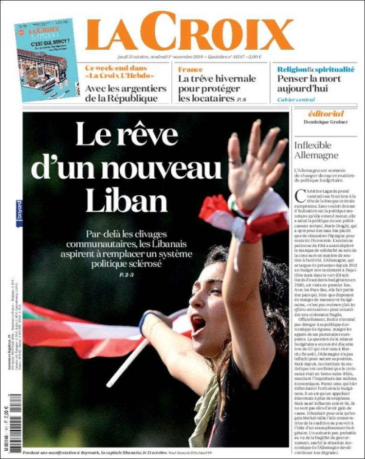 Portada de La Croix (Francia)