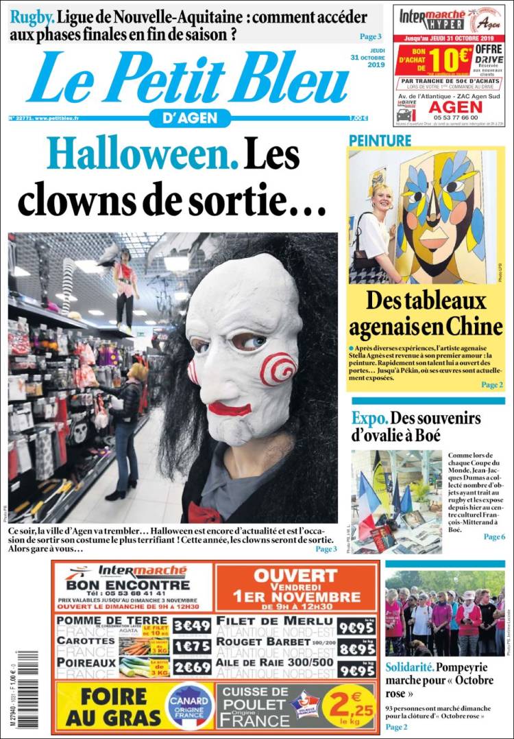 Portada de Le Petit Bleu (Francia)