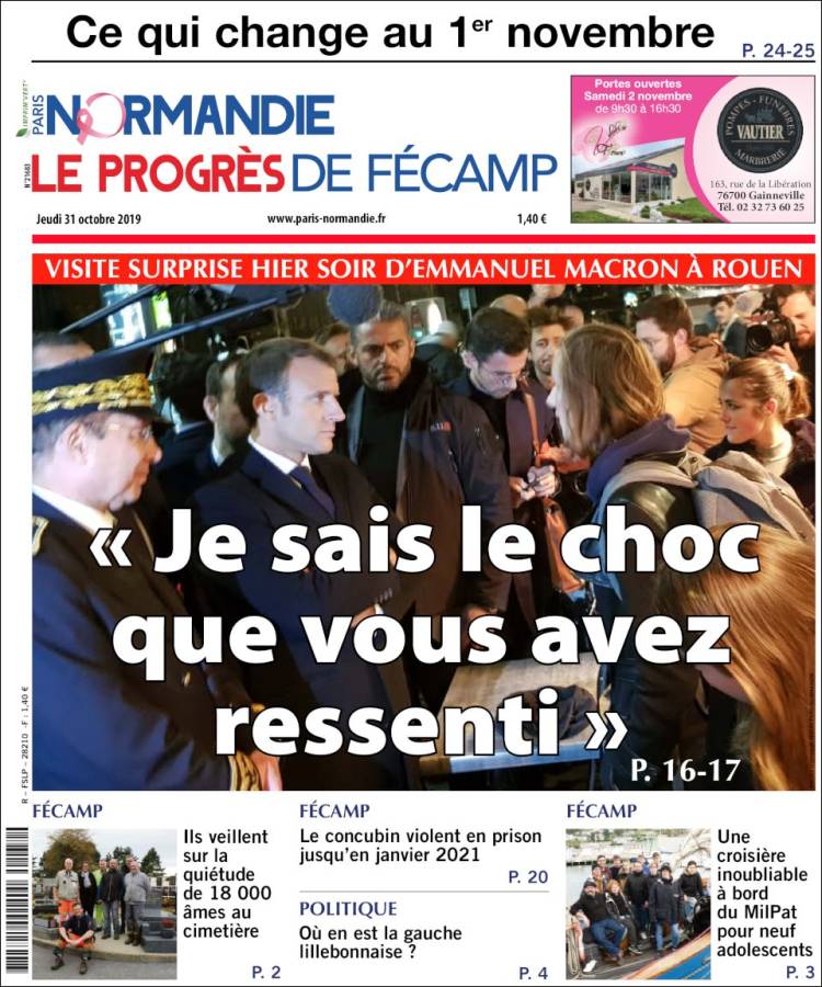 Portada de Progres de Fecamp (Francia)