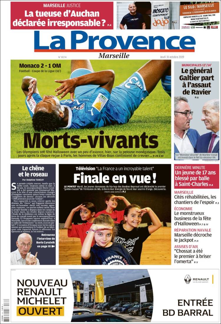 Portada de La Provence (Francia)