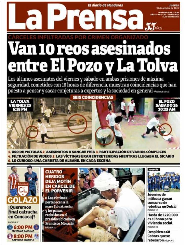 Portada de La Prensa (Honduras)