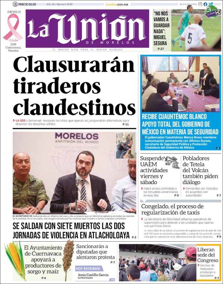 Portada de La Unión de Morelos (M&eacute;xico)